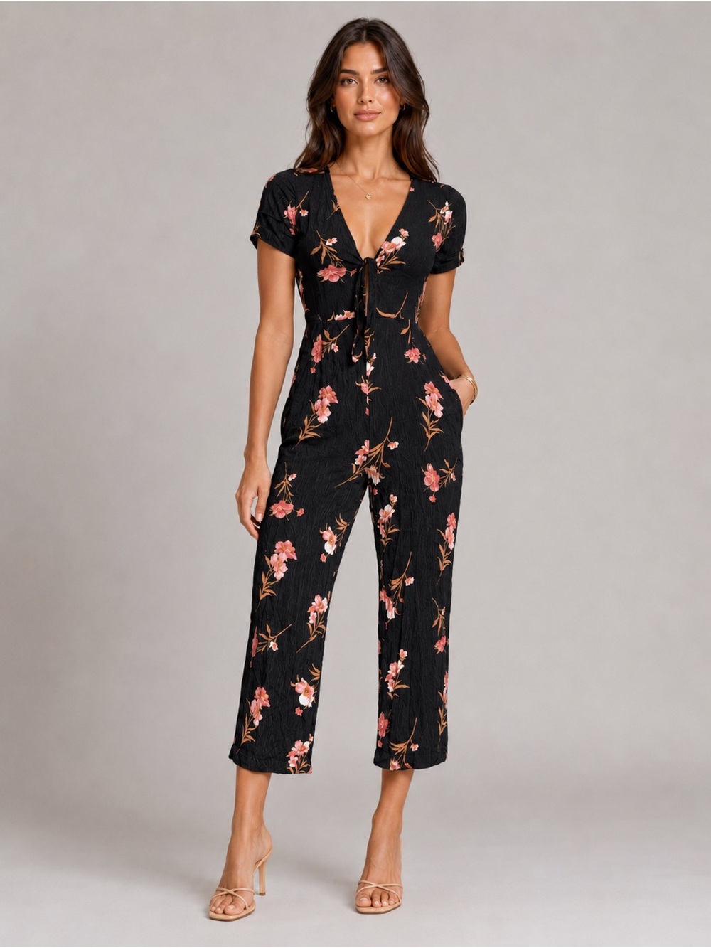 Floral V-Neck Jumpsuit